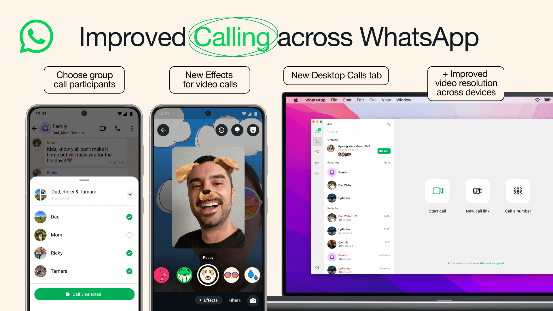 Whatsapp menambahkan fitur baru untuk meningkatkan pengalaman panggilannya
